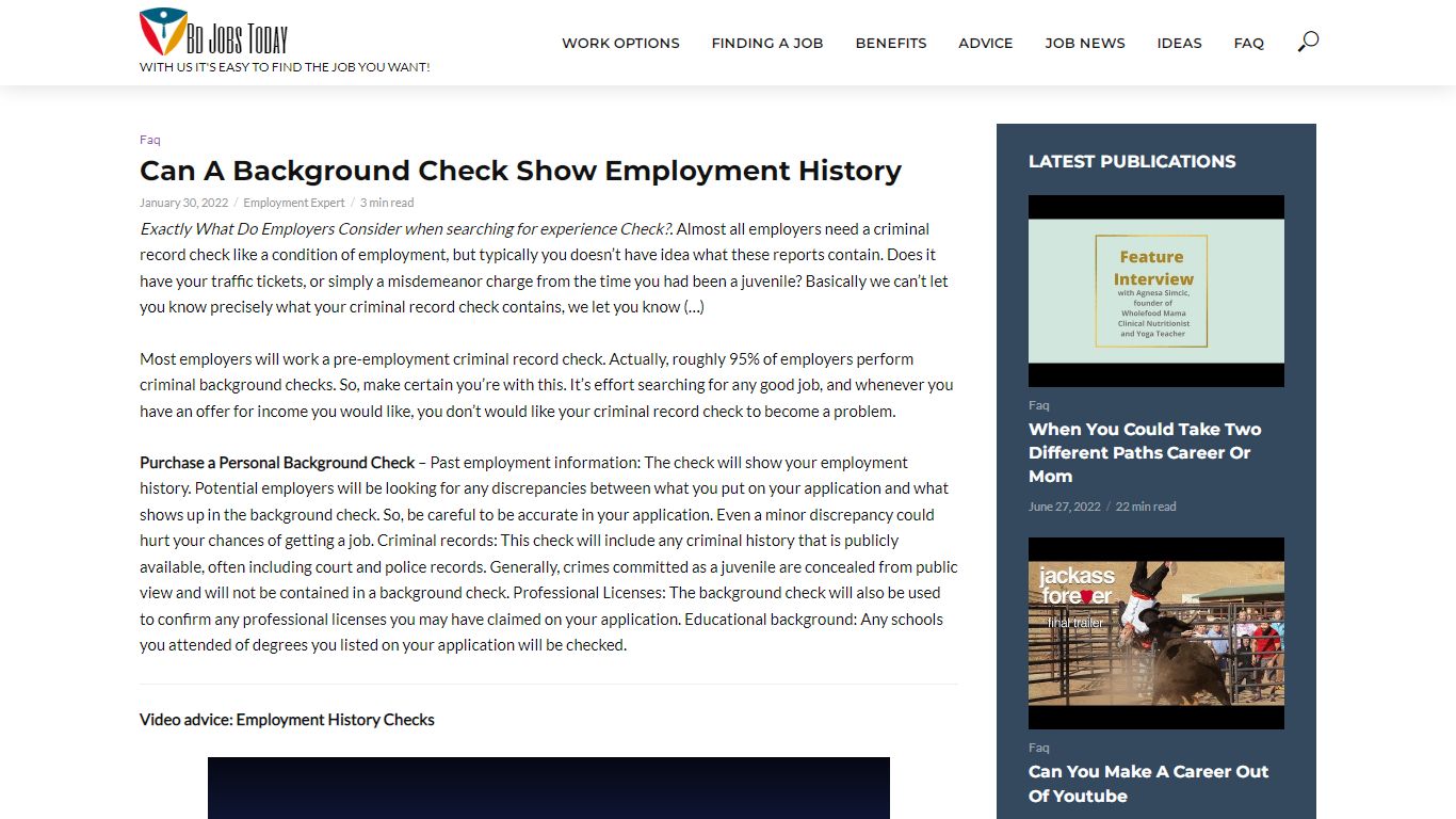 Can A Background Check Show Employment History