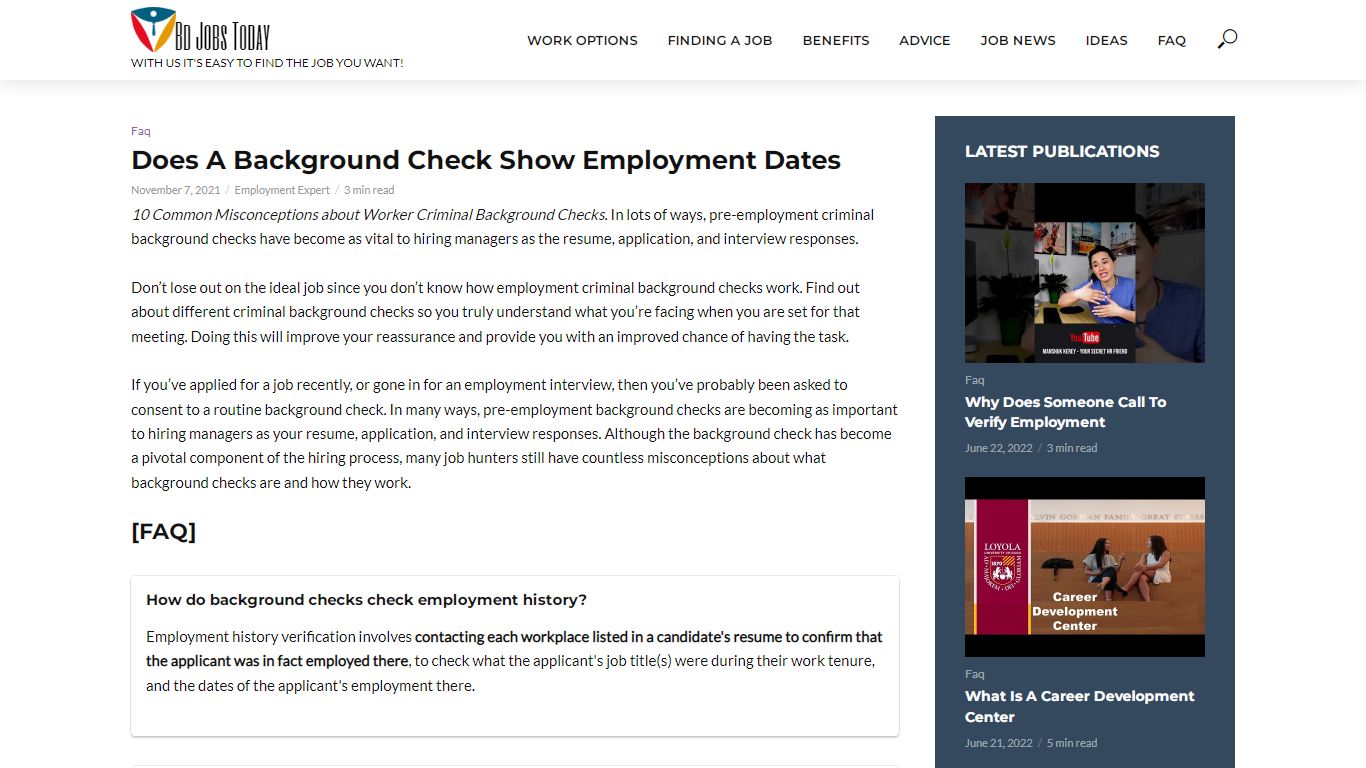 Does A Background Check Show Employment Dates